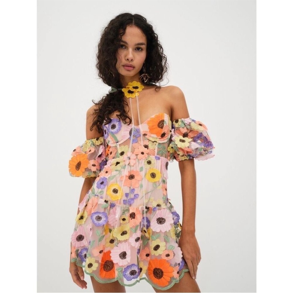 NEW For Love And Lemons Prato Mini Dress